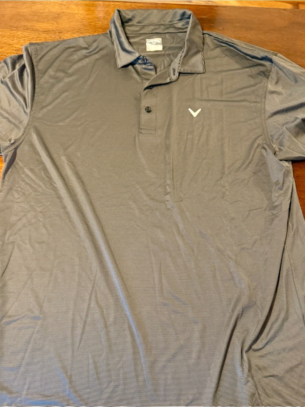 Callaway Men's Charcoal Micro-Striped Golf Polo